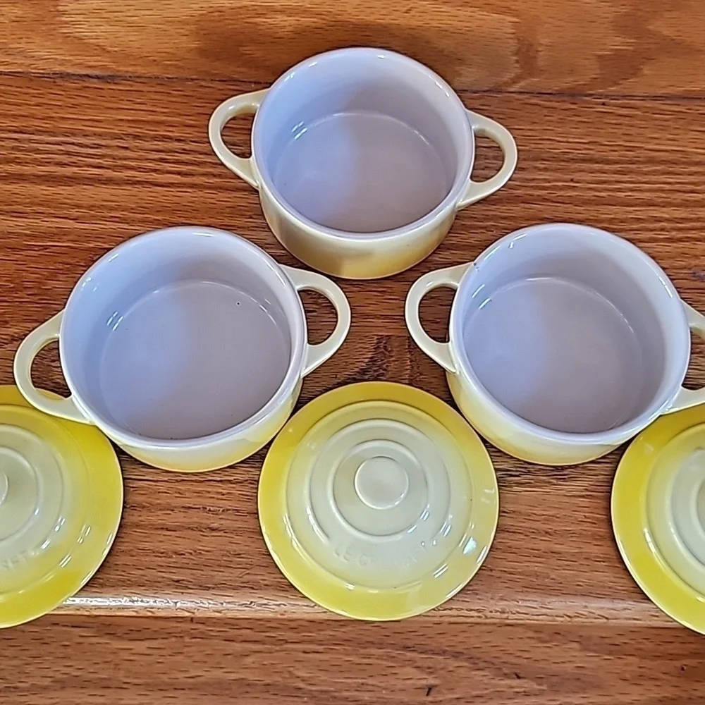 NWT Le Creuset Mini Cocottes Set of 3 CK Soleil Perfect Spring Baking & Serving